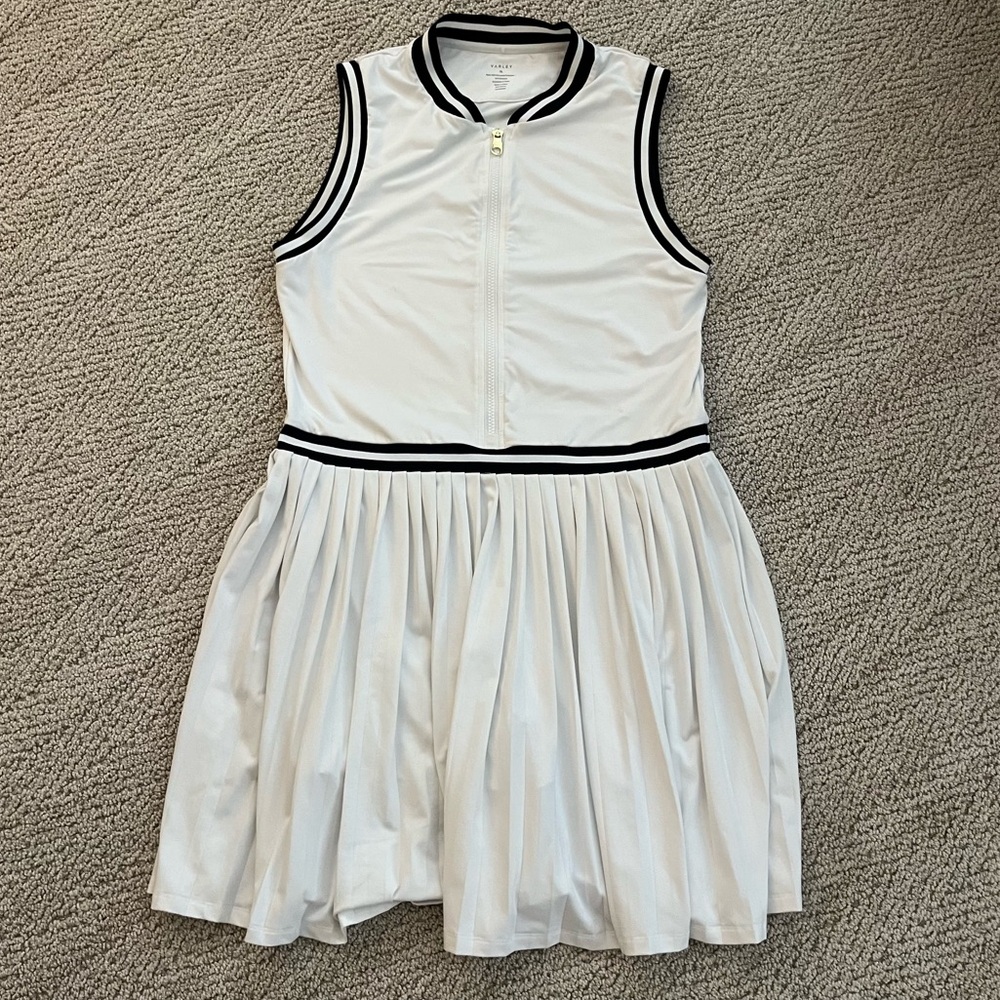 Varley Elgan White Mini Tennis Dress